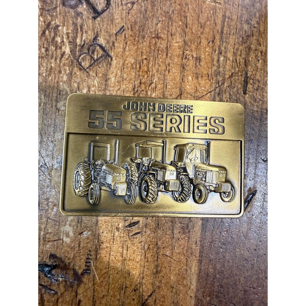 Vintage 1987 John Deere 55 Series Tractor Dealer Belt Buckle Take The Advantage